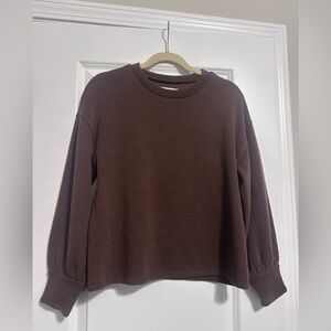 Madewell Chocolate Brown Knit Crewneck Sweater